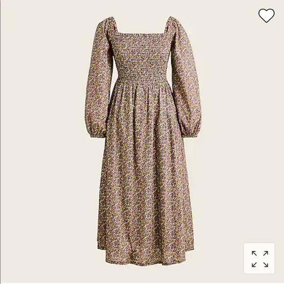 J. Crew x Liberty Smocked Dress Size L - Picture 2 of 3
